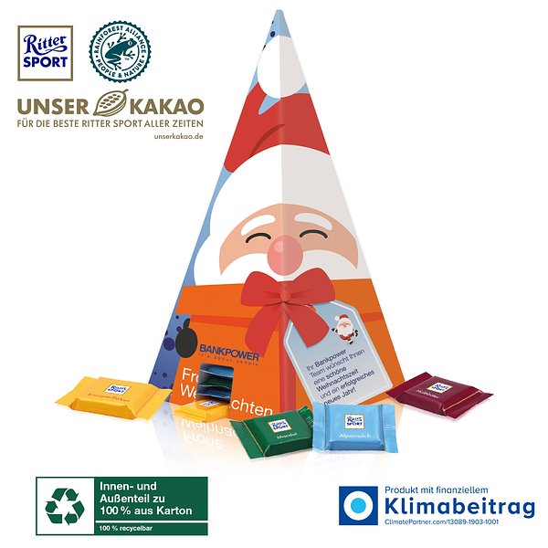 Karton-Adventskalender „Weihnachtspyramide“ Ritter SPORT