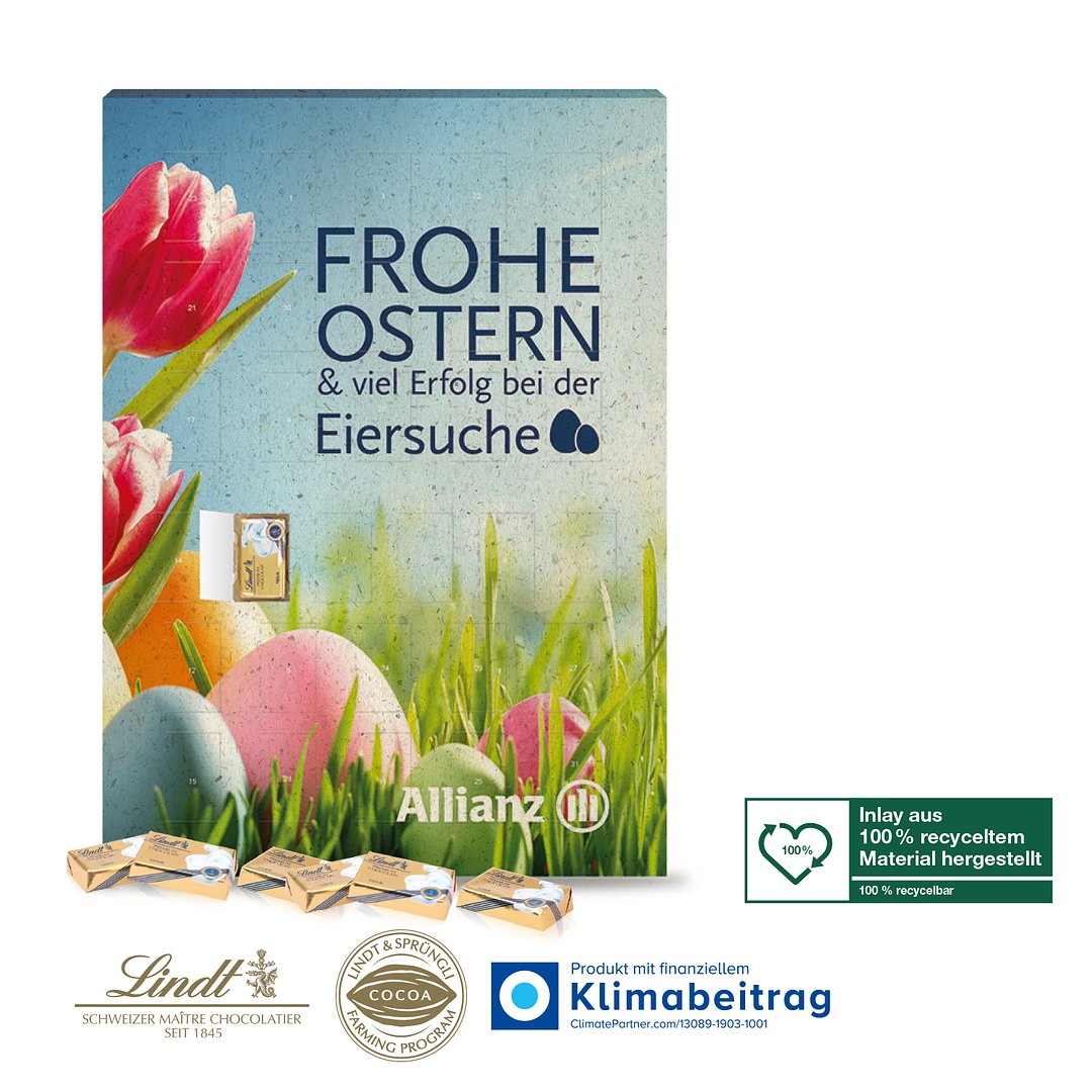 Osterkalender mit 31 Türchen auf Graspapier