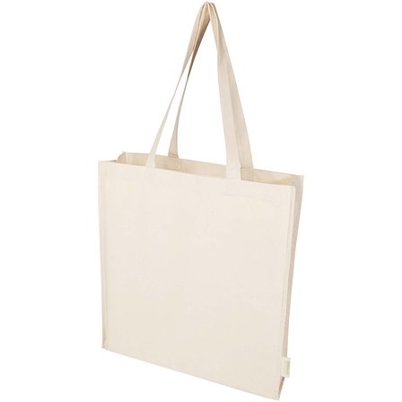 180 g/m² OCS Bio Tragetasche mit Seitenfalten 14L - Gian