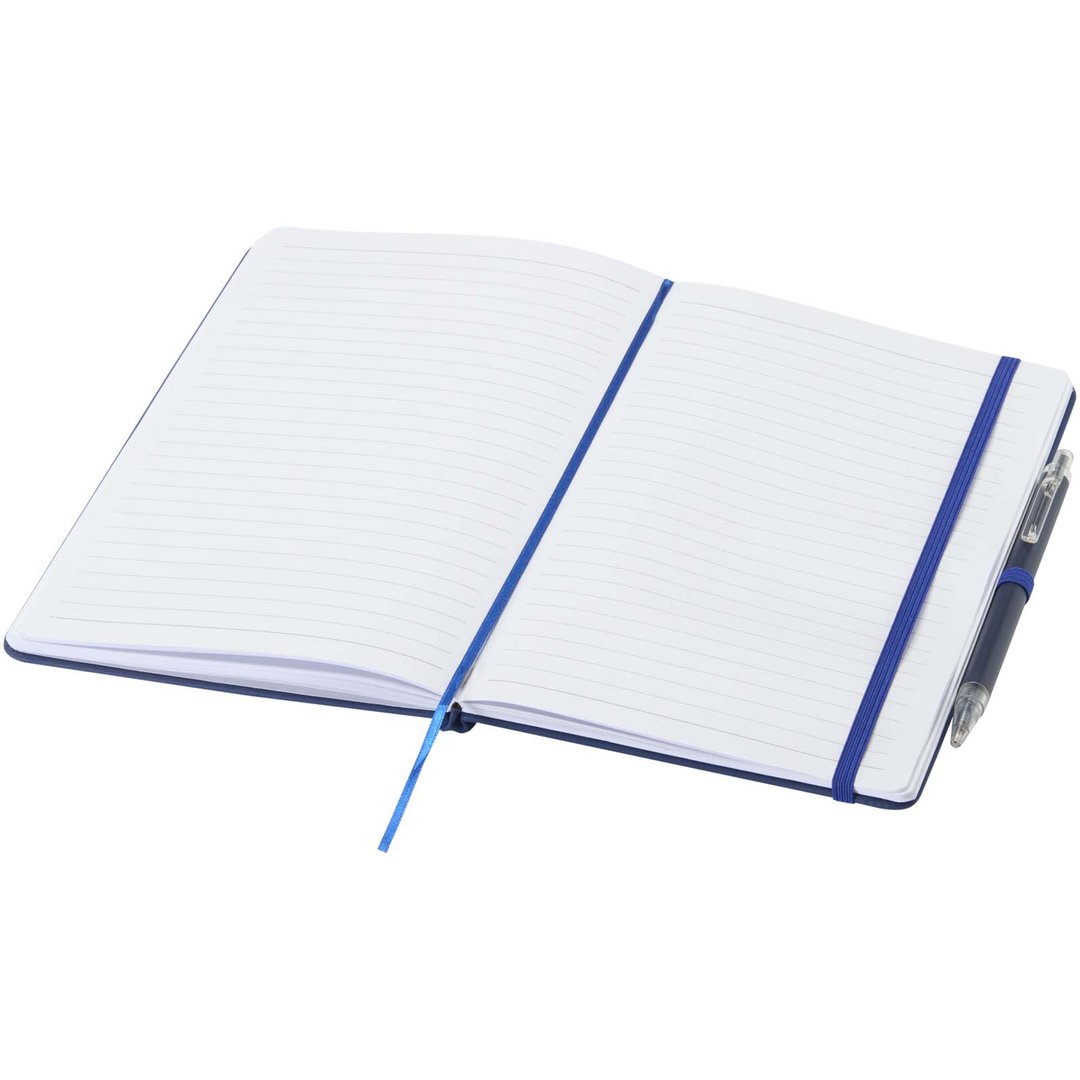 Set A5 Hardcover Notizbuch aus Recyclingpapier und einem Kugelschreiber - Andri