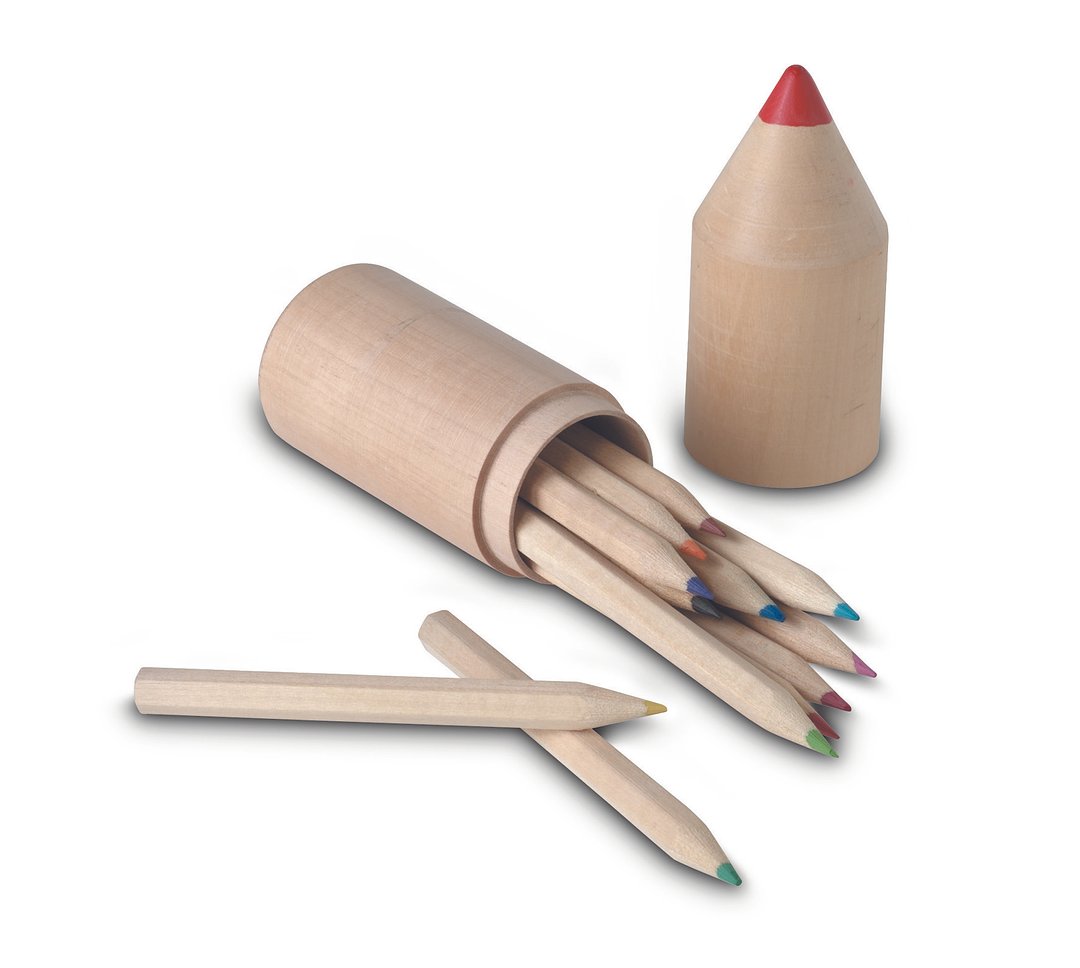 Holzbox mit 12 Stiften Gritan