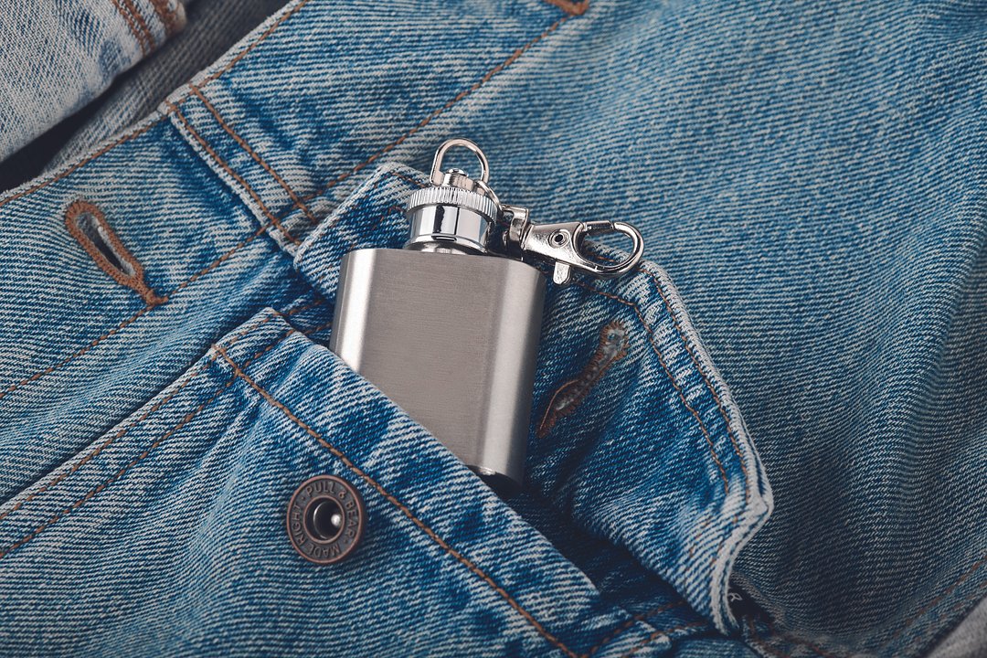 Schlüsselring mit Flachmann Emervin