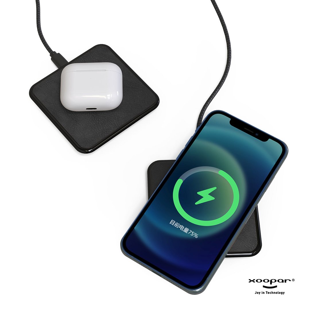 Iné Wireless Fast Charger - Recycled Leather 15W Marazenco