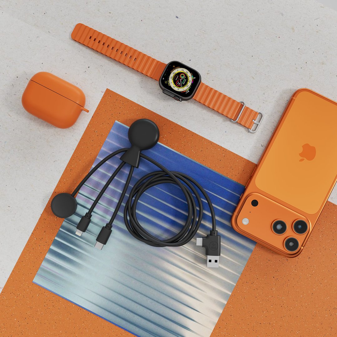 Mr. Bio Long Multi-Kabel für Apple/Samsung Watch 1 Meter Elinat