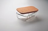 Lunchbox Glas mit Kork Linelver