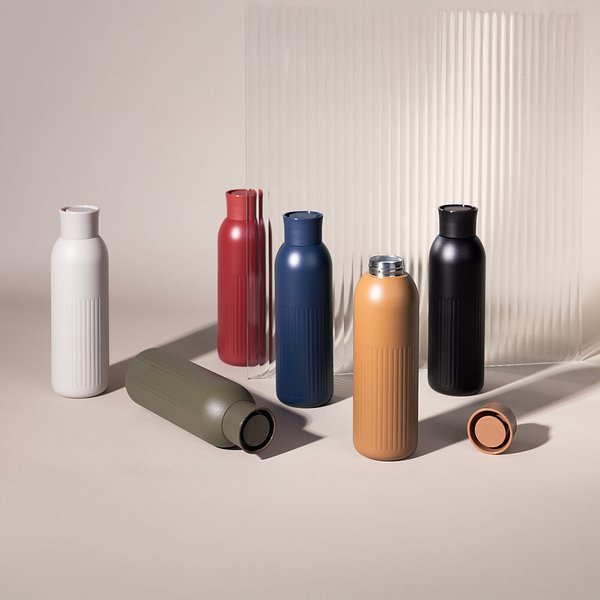 Tekla Push Stahlisolierflasche mit Druckverschluss (recycelt) 500 ml Jonica