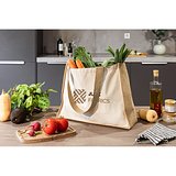 Tasche aus Canvas (320 g/m²), mit Boden und Seiten aus laminierter Jute (350 g/m²) in Naturtönen Annani