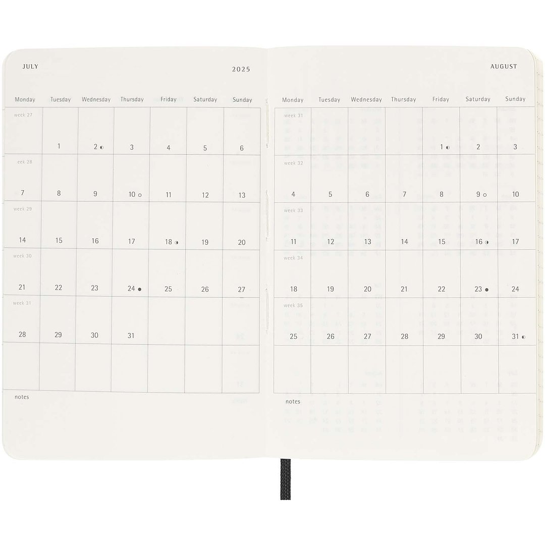 Softcover 12 Monate Wochenkalender, Pocket-Format - Lorilgiel