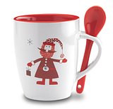 Becher mit Löffel 250ml Haspen