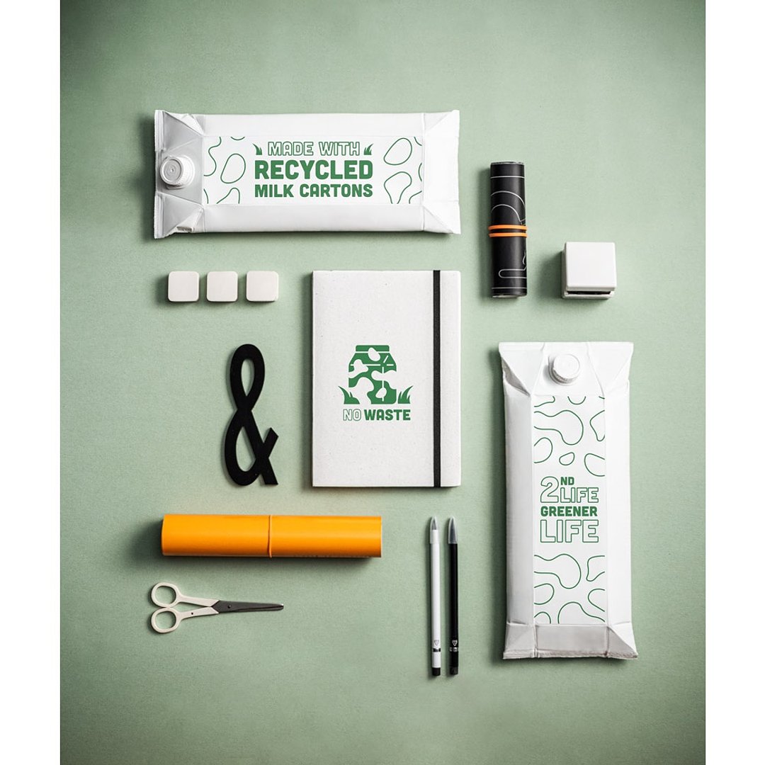 A5-Notizblock aus recycelten Milchkartons Buorlie