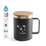 Becher aus 90% recyceltem Edelstahl mit Bambusdeckel Ylandri