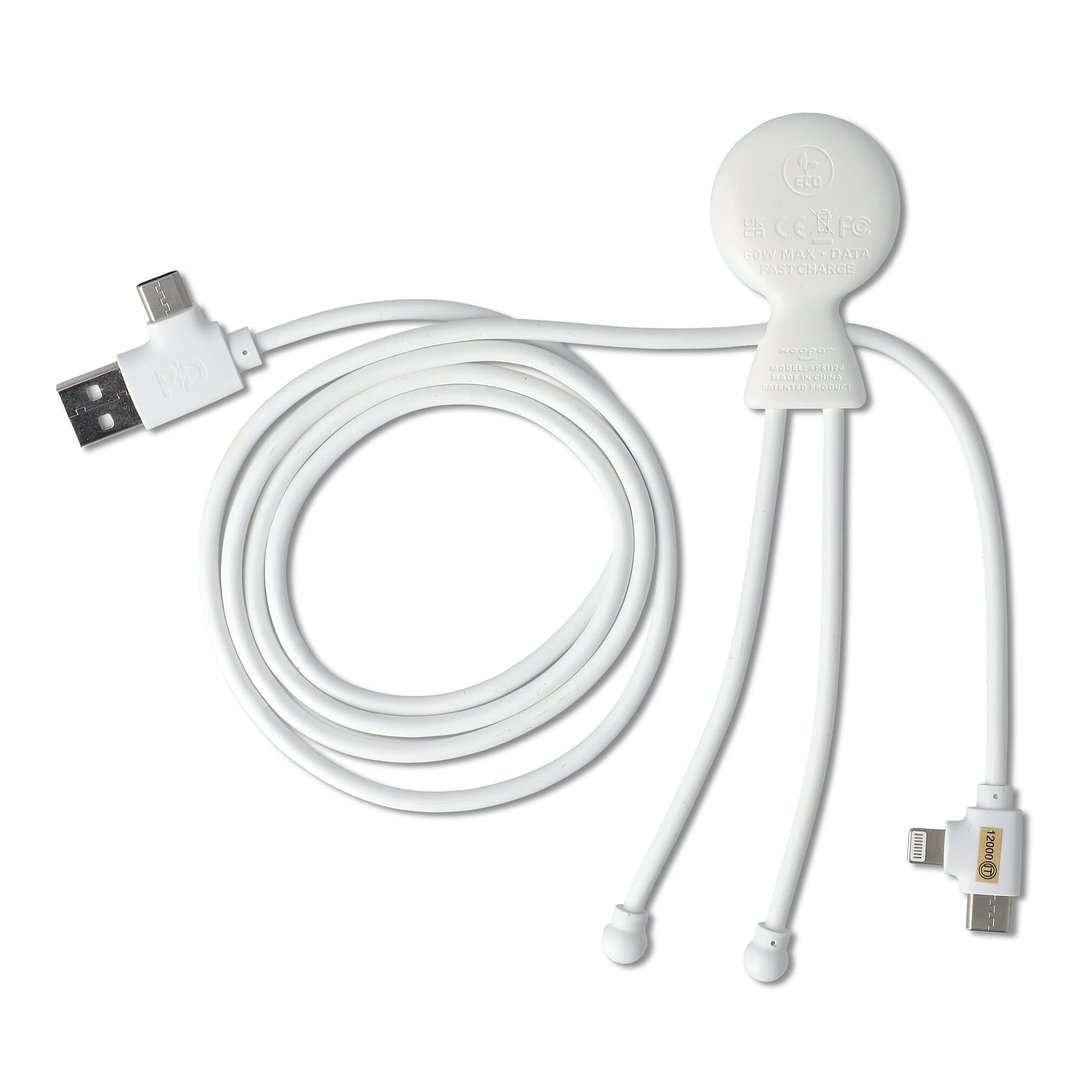 2090 - Mr. Bio Langes Ladekabel + UK Stecker Adapter Benjast