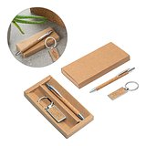 Schreibset bestehend aus Kugelschreiber und Schlüsselanhänger Badat