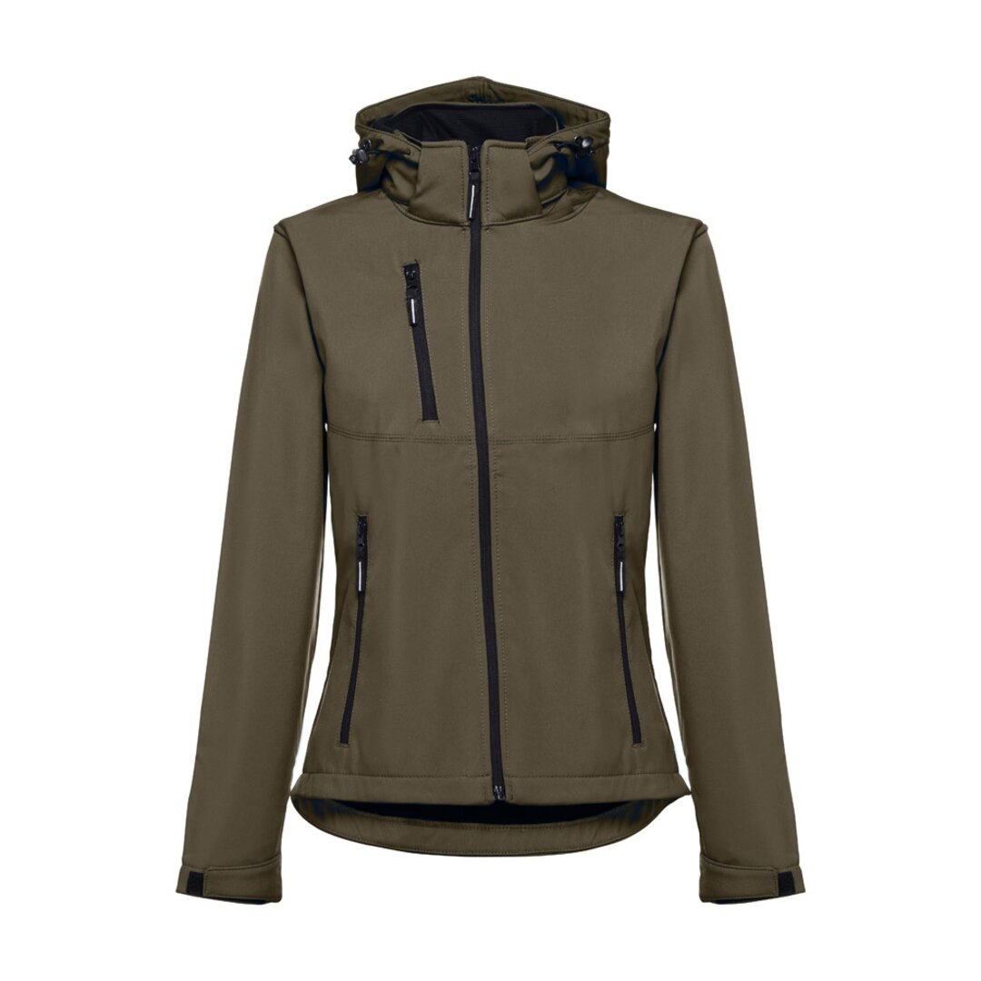 Softshelljacke für Damen, mit abnehmbarer Kapuze Badala