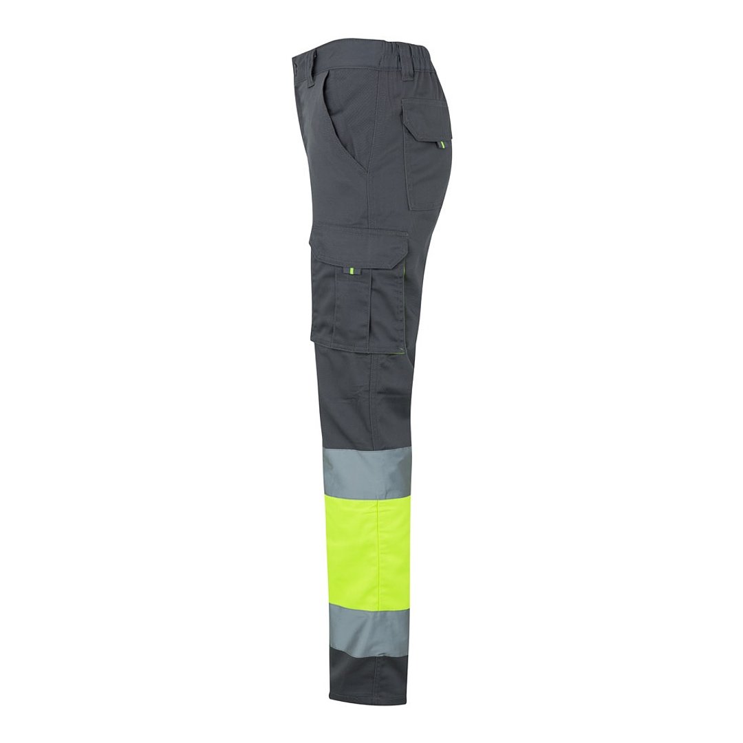 Zweifarbige Stretch-Hose mit mehreren Taschen (240 g/m²), aus Baumwolle (46 %), EME (38 %) und Polyester (16 %) Giulier