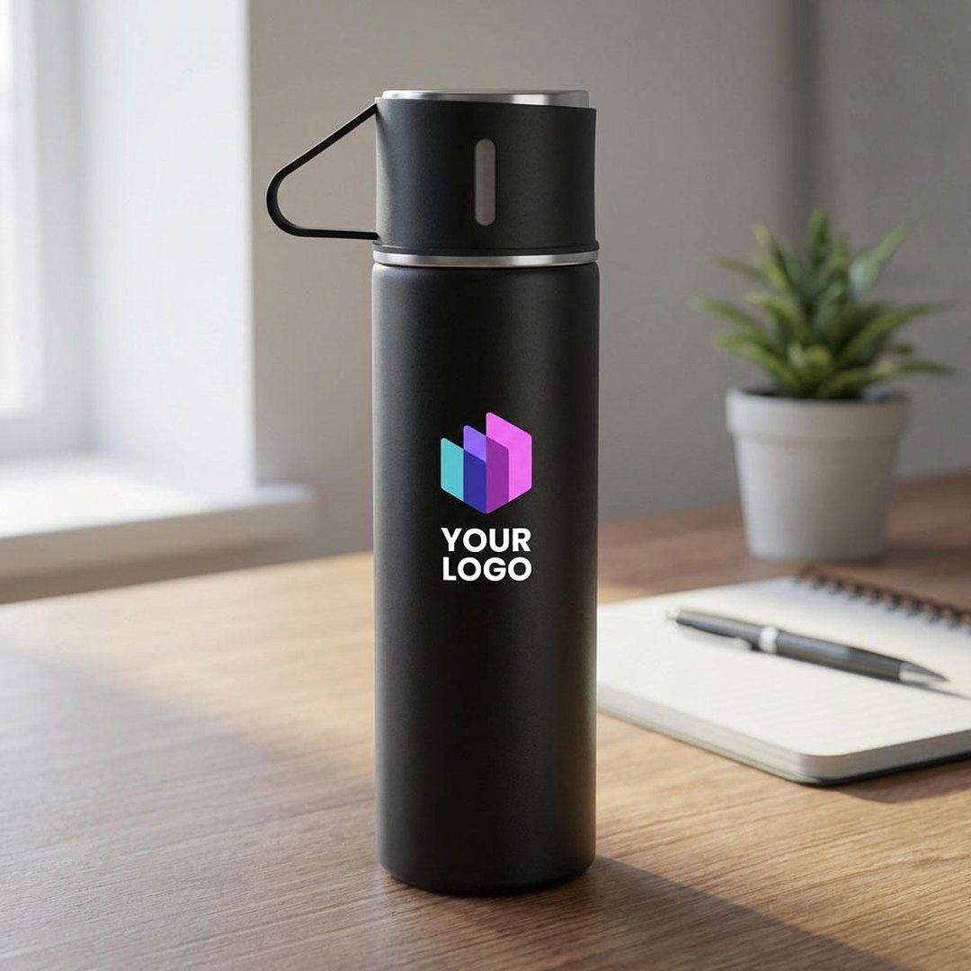 Thermosflaschen-Set Badrs | Edelstahl | 420 ml + 2 Becher