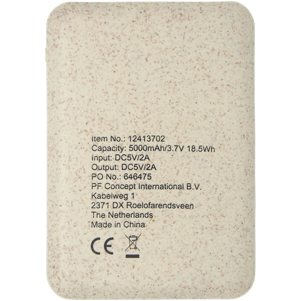 5000 mAh Powerbank aus Weizenstroh - Giat