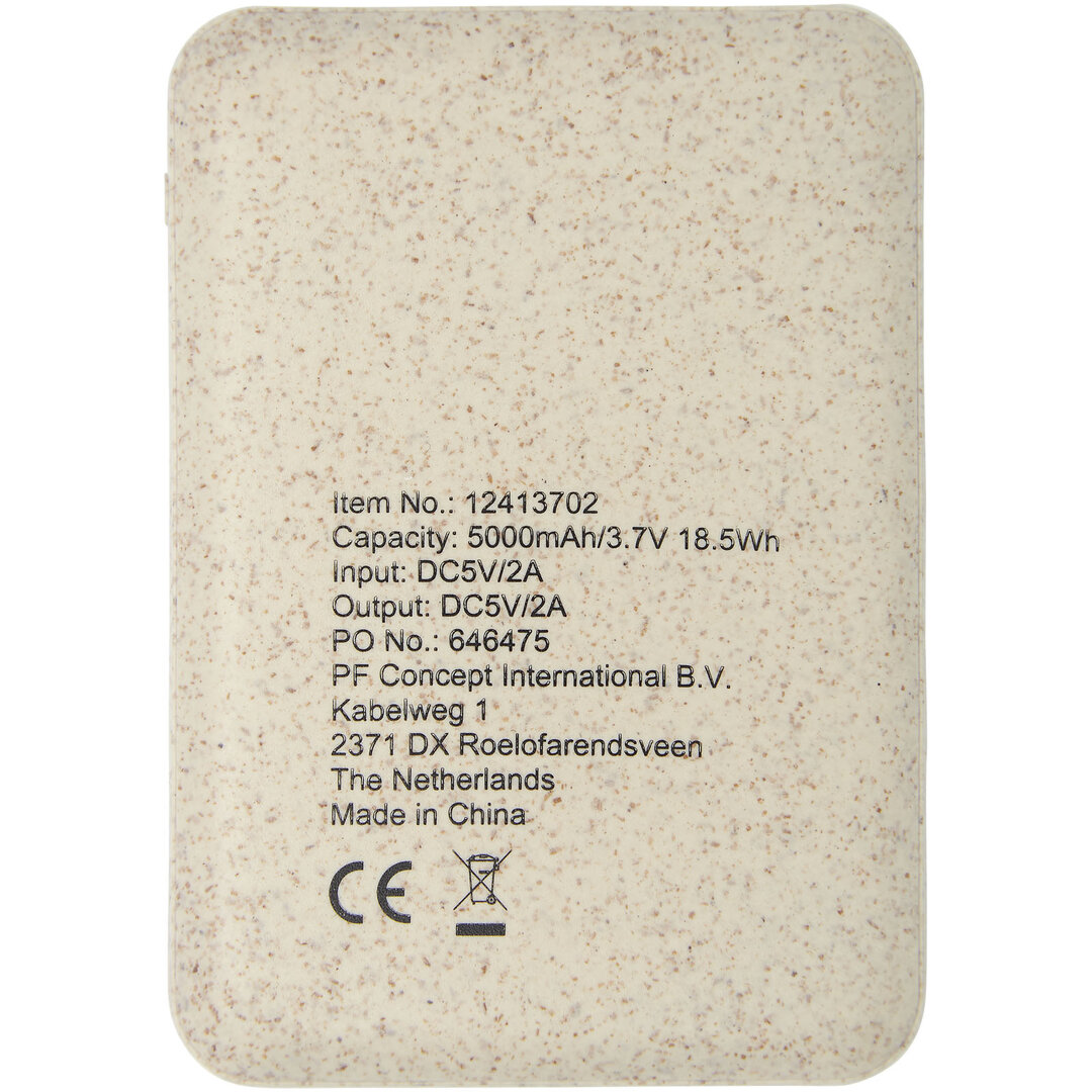 5000 mAh Powerbank aus Weizenstroh - Giat