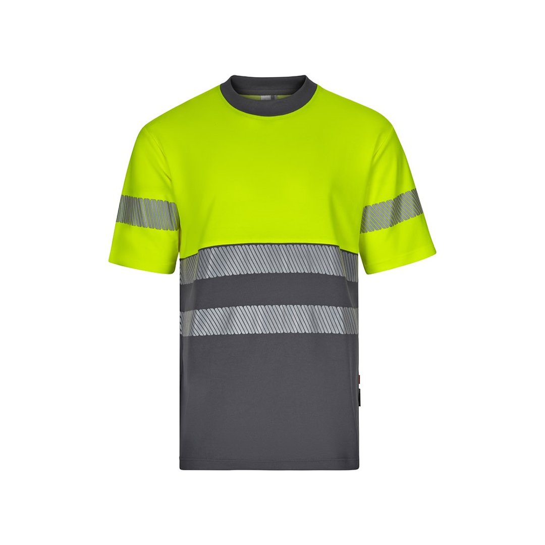 Zweifarbiges T-Shirt aus Piqué (150 g/m²), aus Baumwolle (55 %) und Polyester (45 %) Reivan