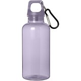 400 ml RCS-zertifizierte Trinkflasche aus recyceltem Kunststoff mit Karabiner - Emerik