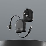 ICE-R Einziehbares USB-C- und Lightning-Kabel 60 W 1 Meter Vregun