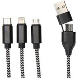 5-in-1-Ladekabel aus recyceltem Aluminium und RPET - Köbistgas