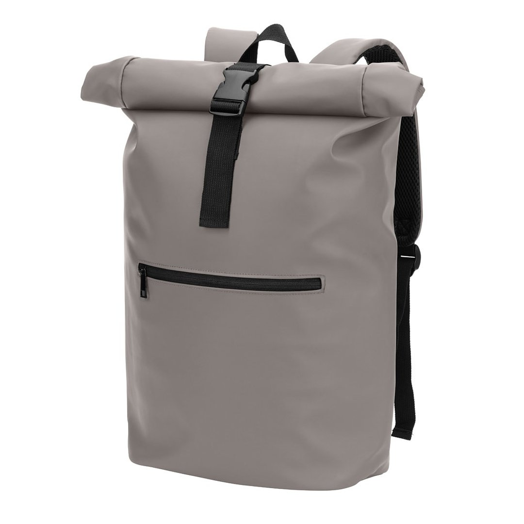 Roll-Top-Rucksack aus PU mit Laptopfach, 16“ Giamiriona
