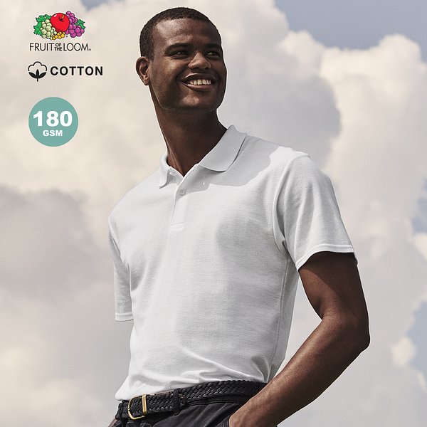 Erwachsene Weiß Polo-Shirt Idnal