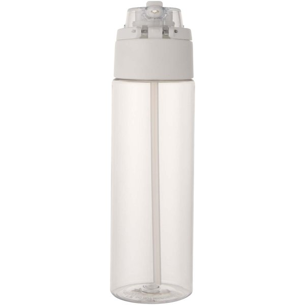 700 ml RCS Trinkflasche aus recyceltem Kunststoff mit Multifunktionsdeckel und Klappstrohhalm - Vreilga