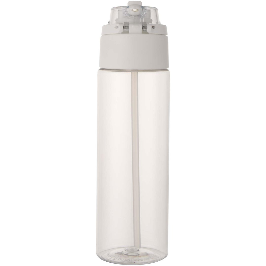 700 ml RCS Trinkflasche aus recyceltem Kunststoff mit Multifunktionsdeckel und Klappstrohhalm - Vreilga