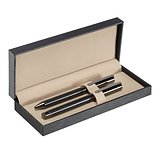 Schreibset mit Tintenroller und Kugelschreiber aus Metall Giaferen