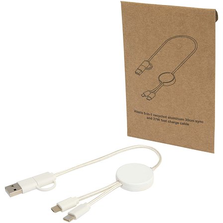 30 cm 5-in-1 Kabel aus recyceltem Kunststoff für Datenübertragung und 27W Schnellladung - Divik