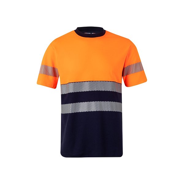 Zweifarbiges T-Shirt aus Piqué (150 g/m²), aus Baumwolle (55 %) und Polyester (45 %) Reivan