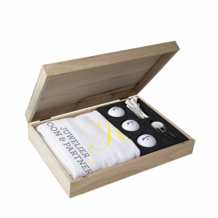 Exclusive Holz Geschenkbox Golfset