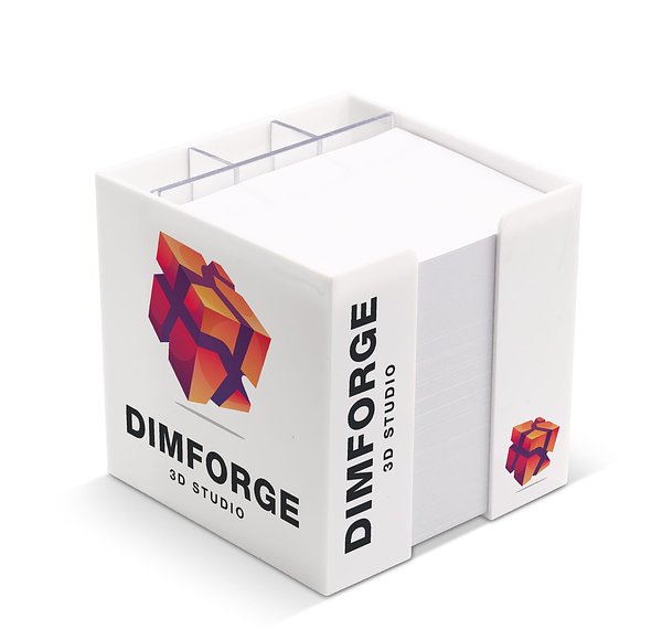Notizzettel 10x10x10cm in Würfelbox mit Stifteköcher Stgas