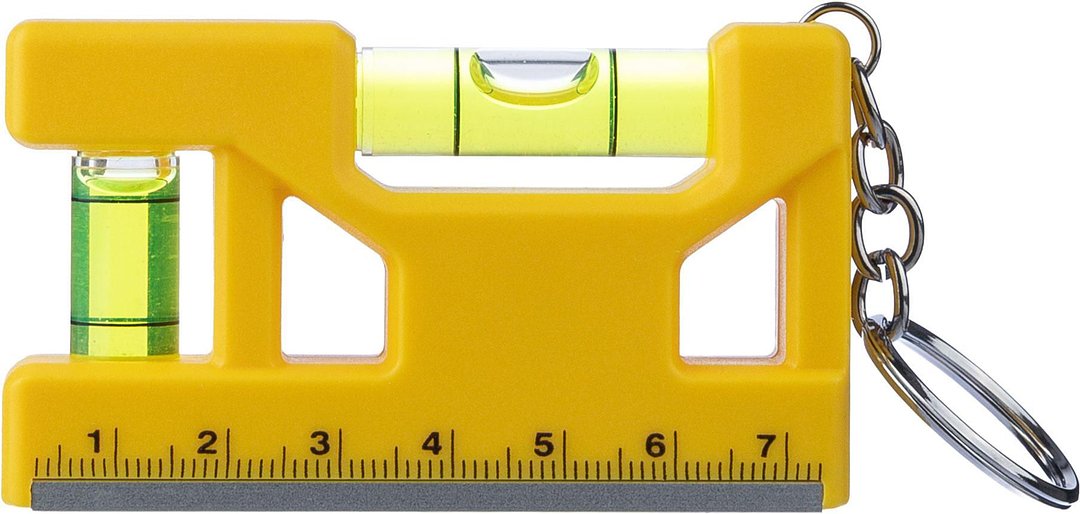 Schlüsselanhänger Wasserwaage aus recyceltem ABS Steia