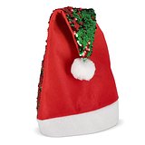 Zweifarbige Pailletten-Weihnachtsmütze Helvri