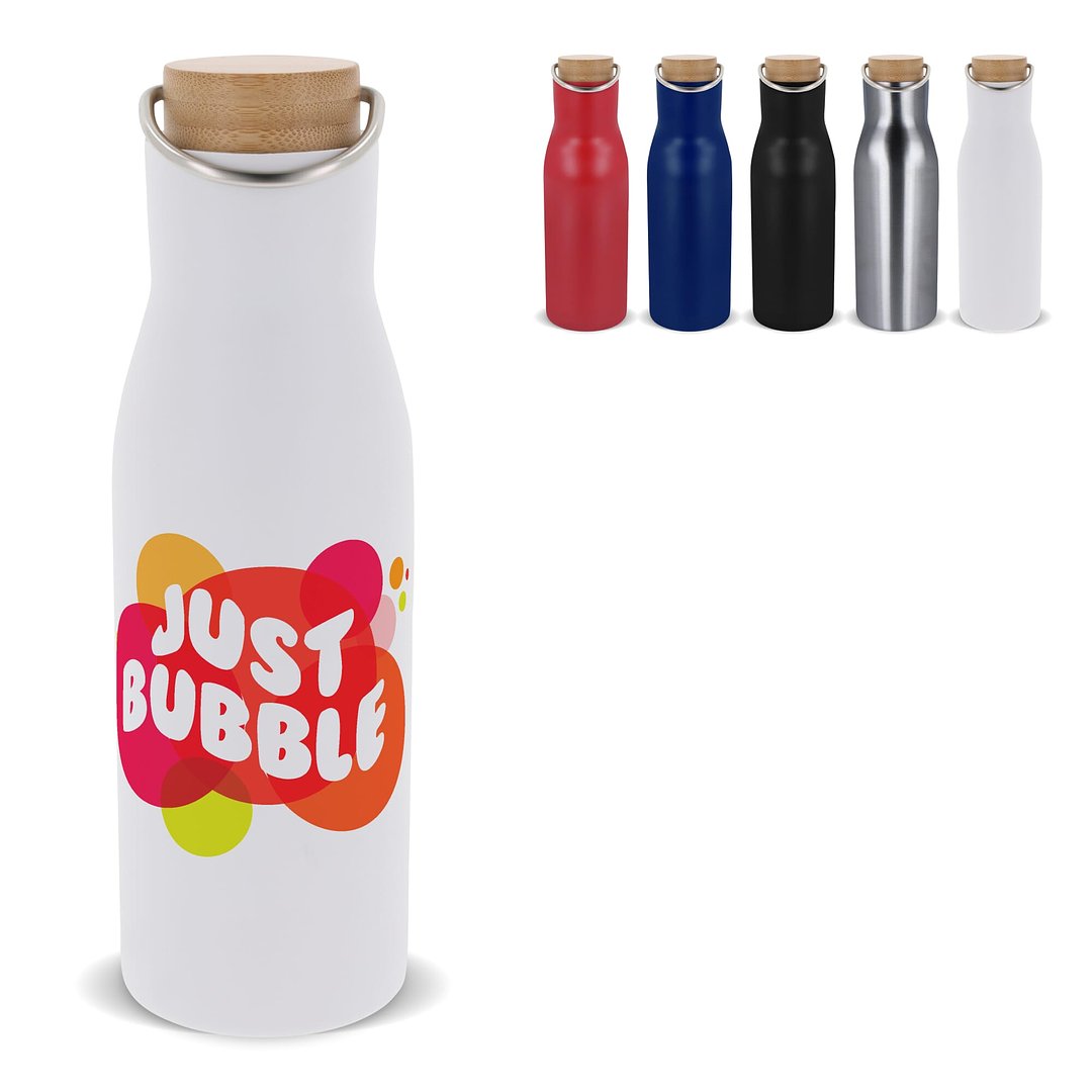 Isolier-Flasche mit Bambusdeckel, 500ml Miriori