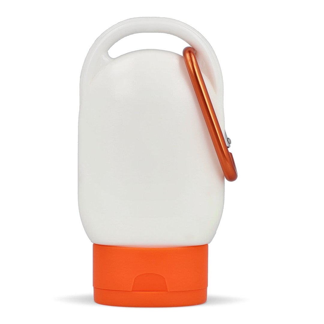 Sonnenschutzlotion mit Karabiner SPF30 aus recyceltem Material Hatrudi