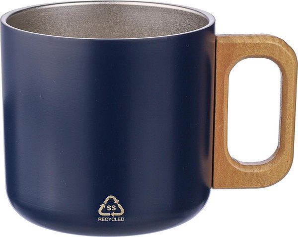 Becher Corg | Recycelter Edelstahl | Holzgriff | 400 ml