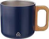 Becher Corg | Recycelter Edelstahl | Holzgriff | 400 ml