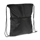 Kordelzugtasche 210T R-PET mit Reißverschluss Rueli