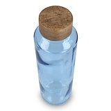 Recycelte Glaswasserflasche ReuuZ mit Holzverschluss 650 ml Frileel