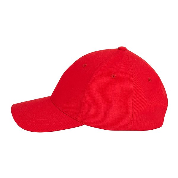 Kappe aus 100 % gebürsteter Baumwolle (260 g/m²) mit 6 Paneelen Raitlin