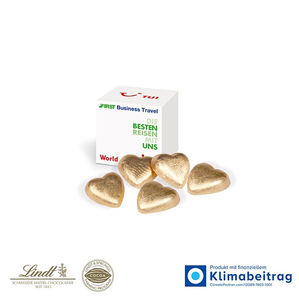 Werbewürfel mit süsser Füllung