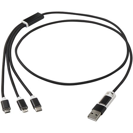 5-in-1 Ladekabel aus recyceltem Aluminium - Mudoll