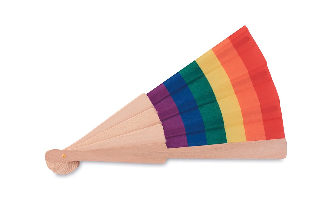 Fächer regenbogenfarbig Masperi