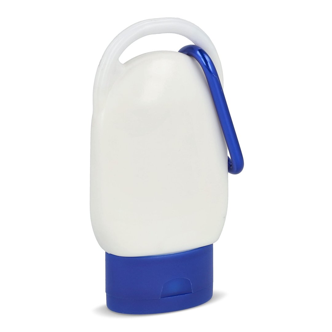 Sonnenschutzlotion mit Karabiner SPF30 aus recyceltem Material Hatrudi