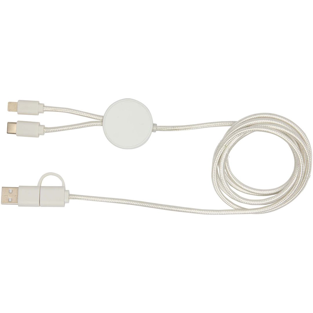 150 cm 5-in-1 Kabel aus recyceltem Kunststoff für Datenübertragung und 27W Schnellladung - Rainas