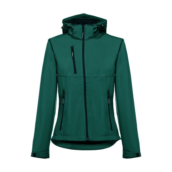 Softshelljacke für Damen, mit abnehmbarer Kapuze Badala